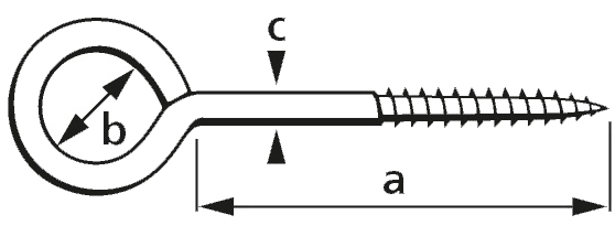 4004575750113 - 10 stück ringschraube 30 x 14 x 40 mm verzinkt holzgewinde 6175011 - Suki