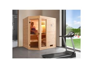 4004581426262 - Weka Eck-Sauna Valida 1 mit Zusatzfenster 189 x 2035 x 139 cm