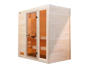 4004581434021 - weka Massivholz-Sauna VALIDA Gr 2 Sparset 75 kW OS inkl digitaler Steuerung Glastür und Fenster