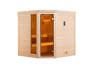 4004581441135 - weka Premium Massivholz-Sauna TURKU Gr 2 Sparset 75 kW OS inkl digitaler Steuerung