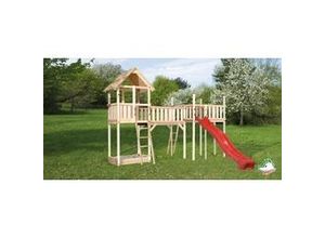 4004581448202 - Weka Spiellandschaft 816 450 x 160 cm mit Turm Brücke Sandkasten Rutsche