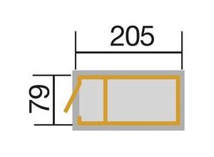 4004581459574 - Weka Hochbeet 21 205 x 80 x 81 cm natur mit Noppenbahn Wühlmausschutz