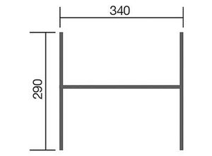 4004581460945 - Weka Doppelschaukel Tabaluga 340 x 290 x 240 cm mit Schaukelbrett   Netz