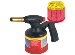 4004625563496 - RoFlame Premium Lötlampe mit Piezo-Zündung 1800 °c inkl 1x C200 Kartusche 330 ml mit ill System - 1500004631 - Rothenberger Industrial