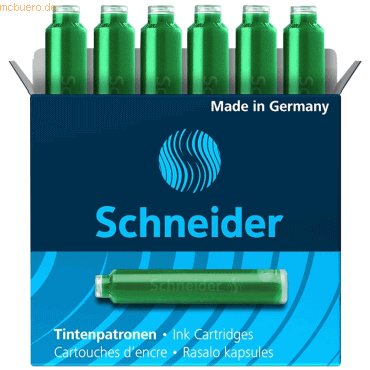 4004675066046 - Standard-Tintenpatronen grün Packung mit 6 Stück 4004675066046 Schneider