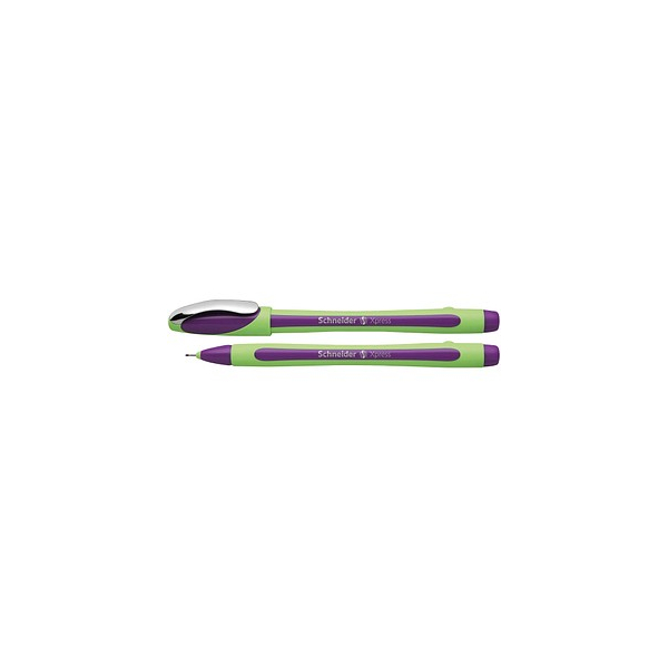 4004675091833 - Fineliner Schneider Xpress Strichstärke 08 mm dokumentenecht ergonomisch geformt Kunststoff & Edelstahl Schreibfarbe violett 10 Stück