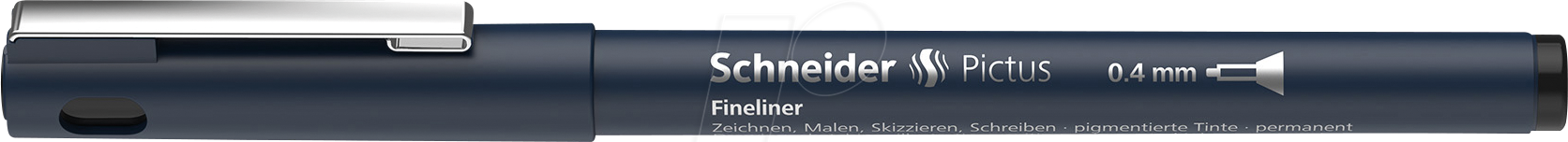 4004675142122 - SCHNEIDER 197401 - Fineliner 04 mm schwarz