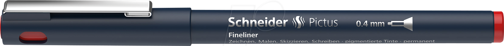 4004675142153 - SCHNEIDER 197402 - Fineliner 04 mm rot