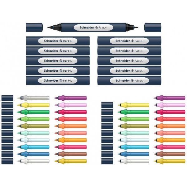 4004675162601 - Twinmarker Paint-It 040 brush+round Set V1 52 Teile sortiert 4004675162601 Schneider