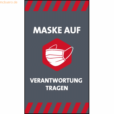 4004685031720 - Hinweismatte Smart Maske auf - Verantwortung tragen 85x150cm h