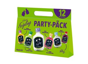 4004752254601 - Kleiner Feigling Party Päck 150 - 200 % vol 20 ml 12er Pack - Inhalt 3 Flaschen