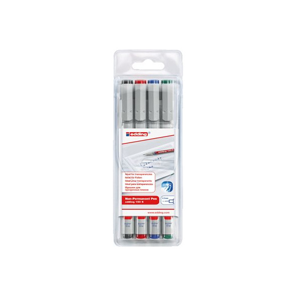 4004764003792 - Folienstift 150 S farbig sortiert 03 mm 4er-Etui non-permanent 4004764003792 4 Stück