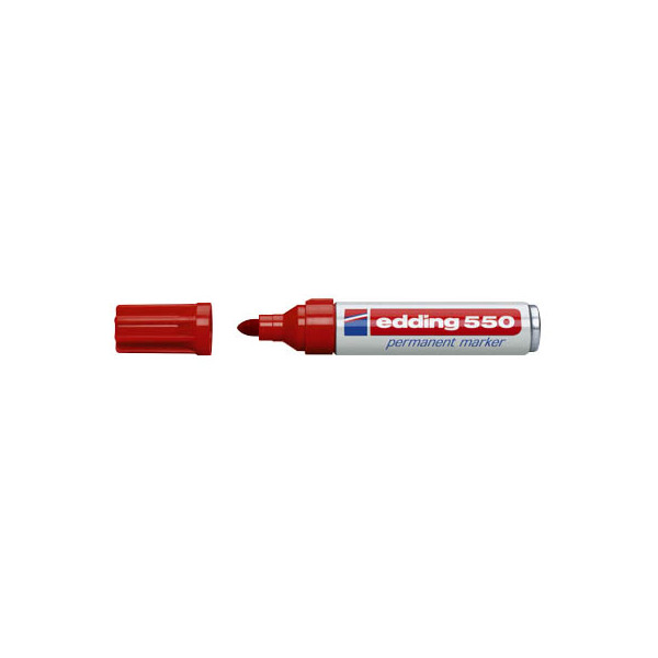 4004764023776 - edding 550 Permanent Marker Rundspitze 3-4 mm rot 1 Stück