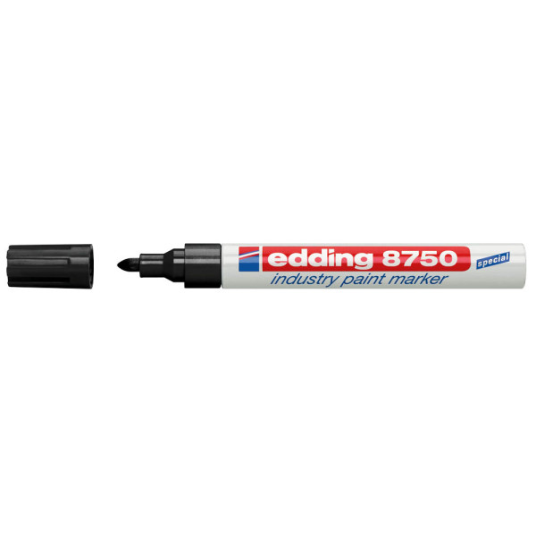 4004764103522 - Edding Vertrieb Gmbh - Industrie-Lackmarker 8750 schwarz Strich-B2-4mm Rundspitze edding