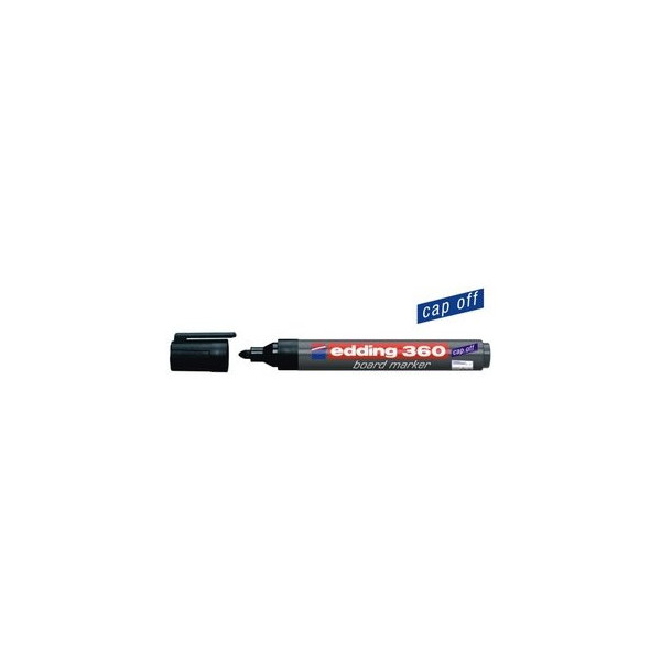 4004764391257 - 4-360001 Whiteboardmarker 360 schwarz Strichbreite 15-3 mm Rundspitze - Edding