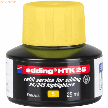 4004764786633 - Nachfülltinte Marker htk 25 htk 25 Flasche gelb 25ml htk 25 Flasche gelb 25ml - Edding
