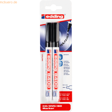 4004764867349 - 10 x CD-Marker edding 8400 05-1mm schwarz VE=2 Stück 4004764867349 - 10 x CD-Marker edding 8400 05-1mm schwarz VE=2 Stück