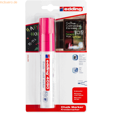 4004764868322 - 6 x Kreidemarker edding 4090 4-15mm neonrosa