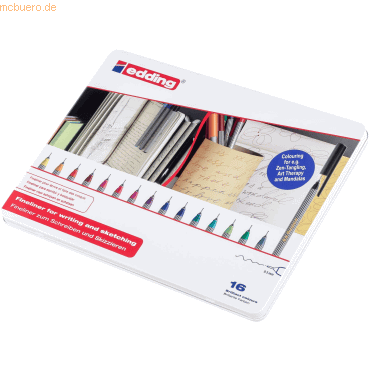 4004764886838 - EDDING 55 16S - Fineliner Set Blechbox 030 mm 16-farbig 4004764886838 - EDDING 55 16S - Fineliner Set Blechbox 030 mm 16-farbig
