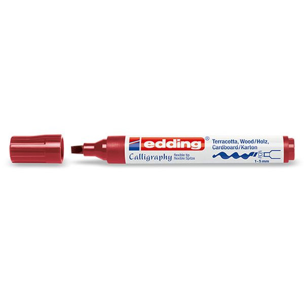 4004764927227 - 10 x edding Kalligrafiedding Marker creative edding 1455 1-5mm karmesi