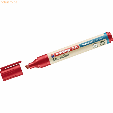 4004764946952 - Flipchartmarker 32 Ecoline 32-002 Stift rot 1-5mm Keilspitze 4004764946952 Edding