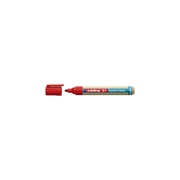 4004764947072 - Flipchartmarker 31 EcoLine 15-3mm rot 31 EcoLine 15-3mm rot Schreibfarbe rot - Edding