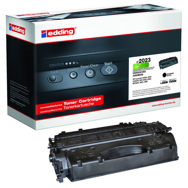 4004764983056 - edding EDD-2023  schwarz Toner kompatibel zu HP 05X  Canon 719H  Canon 719H(CE505X)