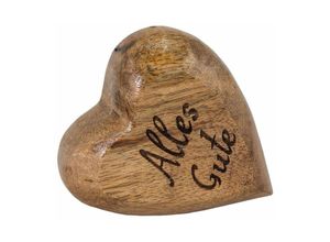 4004942010116 - Herz aus Holz zum Legen Alles Gute 75 x 4 x 8 cm Dekoaufsteller - Riffelmacher