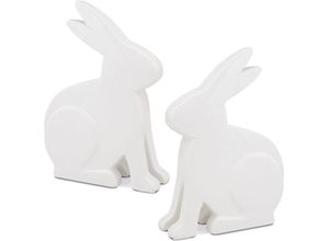 4004942046795 - RIFFELMACHER & WEINBERGER Osterhase (Set 2 St) aus Dolomit sitzend Höhe ca 195 cm weiß