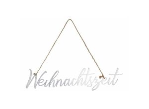 4004942125742 - Schriftzug Weihnachtszeit aus Metall silber 35 x 01 x 10 cm Deko Weihnachten - Riffelmacher