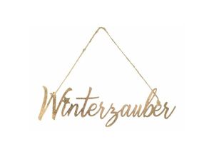 4004942125797 - Schriftzug Winterzauber aus Metall 35 x 01 x 10 cm gold Deko Weihnachten - Riffelmacher