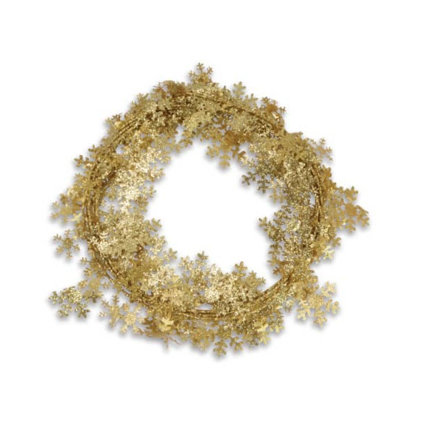 4004942146983 -  Girlande Schneeflocke mGlitter gold 4004942146983 HEAD