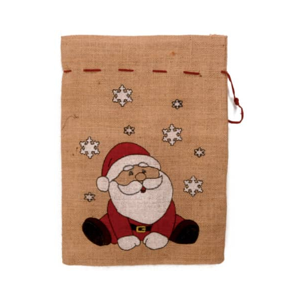 4004942195301 -  19530 25x35cm WeihnJutesack Santa natur 4004942195301 HEAD