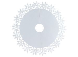 4004942196872 - Home affaire Weihnachtsbaumdecke Schneeflocke Weihnachtsdeko Christbaumschmuck Christbaumdecke Ø 100 cm Weihnachtsbaumdecke weiß