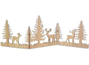 4004942199101 - Weihnachtsfigur ANDAS Hilla Weihnachtsdeko Dekofiguren Gr B H T 905 cm x 295 cm x 05 cm braun (holzfarben) Weihnachtsengel Weihnachtsfiguren Silhouette aus Holz Höhe ca 295 cm