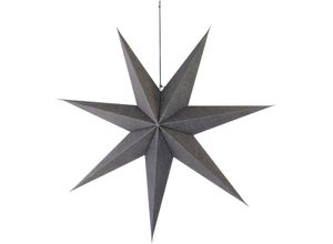 4004942247550 - Dekostern ANDAS Fennyk Weihnachtsdeko aus Papier und Jute Ø ca 75 cm Dekosterne Gr Ø 75 cm grau Weihnachtssterne Faltstern Weihnachtsstern Dekohänger Fensterdeko