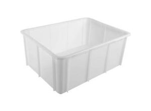 4004950700726 - Transportbox Euro-Norm Volumen 120 l bis 300 kg stapelbar geschlossene Wände ohne Deckel L 800 x B 600 x H 320 mm HDPE naturfarben