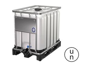 4004950900188 - IBC-Container mit UN-Zulassung Volumen 600 l natur auf Kunststoffpalette