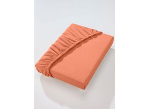 4005122446251 - Spannbettlaken DORMISETTE Laken Gr Spannbetttuch 90x90-100x200 cm 1 St Feinbiber 20 cm orange (terrakotta)