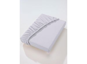 4005122615169 - Spannbettlaken DORMISETTE Laken Gr Spannbettuch 90x90-100x200 cm 1 St Feinbiber 20 cm grau (hellgrau)