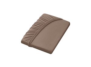 4005122891051 - Spannbettlaken DORMISETTE Laken Gr B L 90-100 cm x 190-200 cm 1 St Nicki 20 cm grau (taupe)