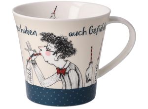 4005169351846 - Tasse GOEBEL Barbara Freundlieb bunt B105cm H95cm Porzellan Trinkgefäße Coffee- Tea Mug Barbara Freundlieb - Männer haben Gefühle