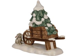 4005169358951 - Sammelfigur GOEBEL Winterwald Weihnachtsdeko Dekofiguren Gr B H 55 cm x 10 cm bunt Weihnachtsengel Weihnachtsfiguren Steingut Figur - Schubkarre