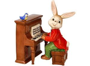 4005169360725 - Spieluhr GOEBEL Musik liegt in der Luft Spieluhren bunt Osterdeko Hase mit Klavier Sammelfigur zum Aufziehen Ostern Frühling