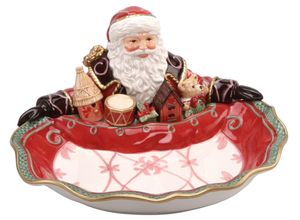 4005169361777 - Gebäckschale GOEBEL Fitz & Floyd XMAS Schüsseln Gr B H L 32 cm x 16 cm x 31 cm bunt Schalen Steingut Santa Präsentiert