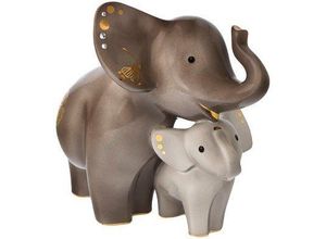 4005169362330 - Dekofigur GOEBEL Elephant - Kindani & Latika Dekofiguren Gr B H T 24 cm x 20 cm x 125 cm grau Weihnachtsengel Weihnachtsfiguren Sammelfigur Tierfigur