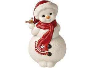 4005169363207 - Schneemann GOEBEL Weihnachtsfigur - Fröhlicher Winterfreund Höhe ca 22 cm Dekofiguren Gr B H T 14 cm x 22 cm x 14 cm bunt Weihnachtsengel Weihnachtsfiguren Sammlerfigur Weihnachtsdeko Dekofigur aus Steingut mit Zertifikat