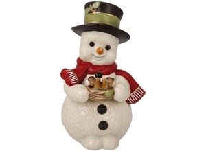 4005169363221 - Schneemann GOEBEL Weihnachtsfigur - Zwitscherndes Vogelpaar Höhe ca 12 cm Dekofiguren Gr B H T 7 cm x 12 cm x 7 cm bunt Weihnachtsengel Weihnachtsfiguren Sammlerfigur Weihnachtsdeko Dekofigur aus Steingut