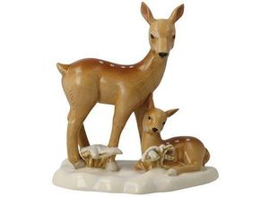 4005169364693 - Weihnachtsfigur GOEBEL Tierfigur - Rehe im Schnee Höhe ca 14 cm Dekofiguren Gr B H T 8 cm x 14 cm x 125 cm bunt Weihnachtsengel Weihnachtsfiguren Sammlerfigur Weihnachtsdeko Dekofigur aus Steingut