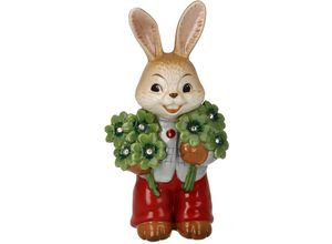 4005169366284 - Osterhase GOEBEL Figur Hasenjunge - Viel Glück bunt B65cm H12cm T45cm Steingut Dekofiguren Osterfigur Dekofigur Ostern Osterdekoration